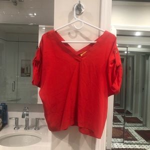 Red Aaron Ashe Loose Blouse